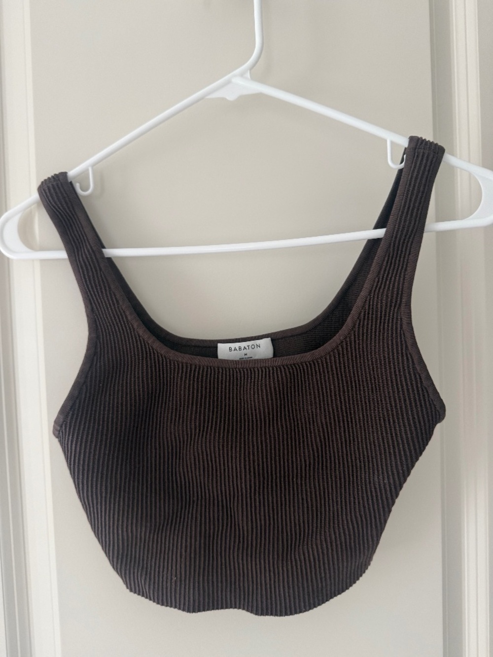 Aritzia sculpt knit cropped tank